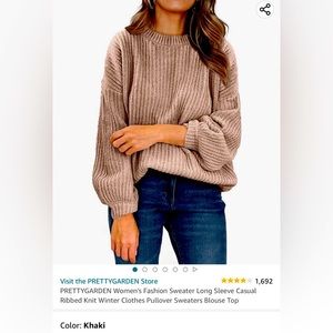 Pretty garden over sized sweater